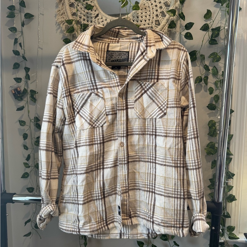 Brooklyn Cloth Cream and Brown Utility Jacket
